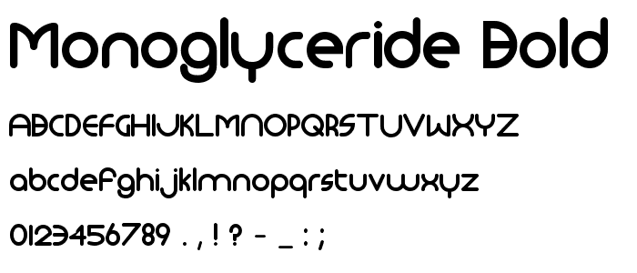 Monoglyceride Bold font